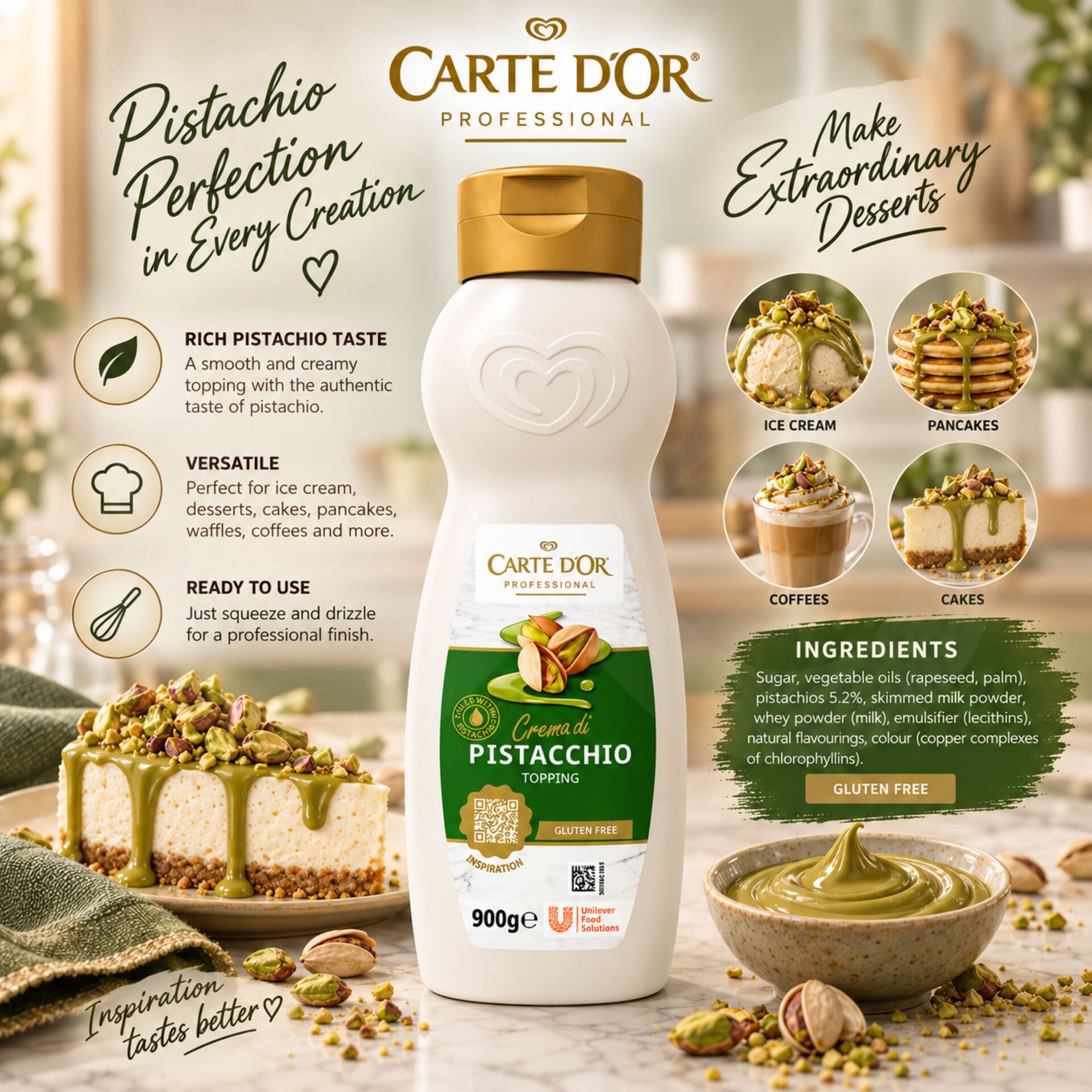CARTE D'OR® Topping de Pistácio 900gr