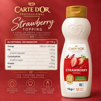 CARTE D'ORŪ Aardbeien Topping 1kg