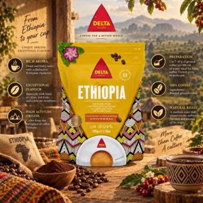 DELTA CAFÉS® Café Molido Ethiopia 220 gr