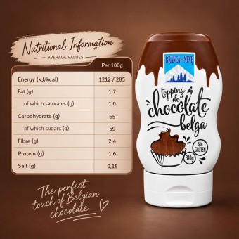 BRANCA DE NEVE® Belgische Chocoladetopping 390gr