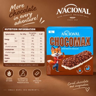 NACIONAL� Graanreep Chocomax 6 stuks