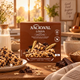 NACIONAL® Barritas de Cereales Línea Chocolate 6 uds.