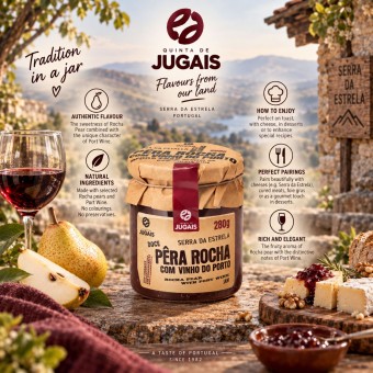 QUINTA DE JUGAISŪ Rocha-perenjam met Portwijn 280gr