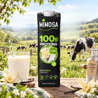 MIMOSA® Leite Magro Proteína de Baunilha 1L
