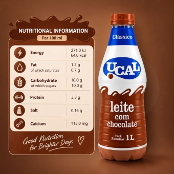 UCAL® Leche Semidesnatada con Chocolate 1L