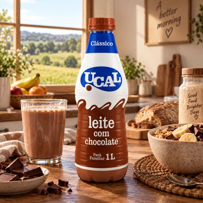 UCAL® Leche Semidesnatada con Chocolate 1L