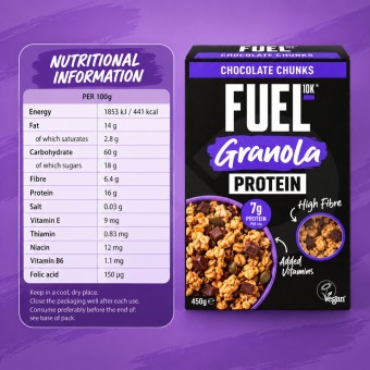 FUEL® Granola de Chocolate con Proteínas 400gr