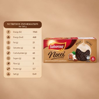 SABOROSA� Ciastka Belgijskie w Polewie Orzechowej 210g