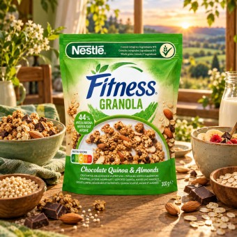 NESTLÉ® Fitness Granola met Chocolade, Quinoa en Amandelen