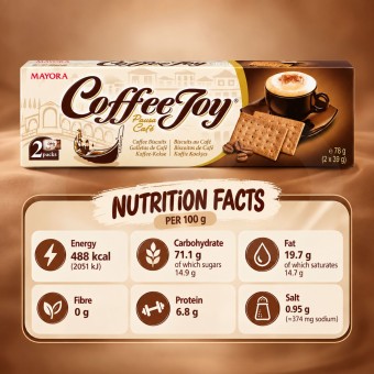 COFFEE JOY® Biscuits au Café 78g