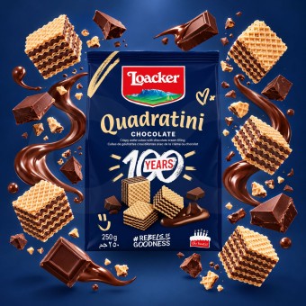 LOACKER� Waffers Quadratini Chocolate 250gr