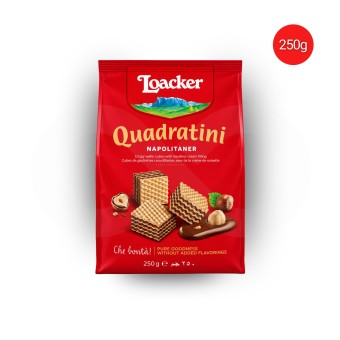 LOACKERŽ Waffers Quadratini Napolitaner 250gr LOACKERŽ Waffers Quadratini Napolitaner 250gr