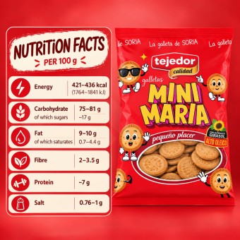 TEJEDOR® Mini Herbatniki Maria 325g