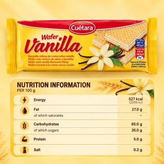 CUÉTARA® Waffers Vanilla 150gr