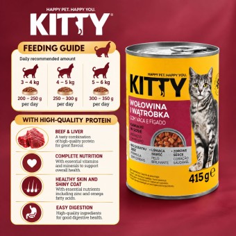KITTY® Adult Rund en Lever in Saus 415g