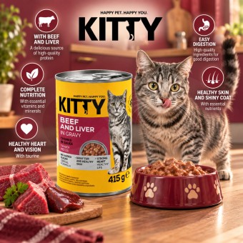 KITTY® Adult Rund en Lever in Saus 415g