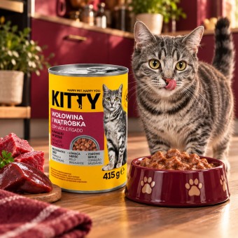 KITTY® Adult Rund en Lever in Saus 415g