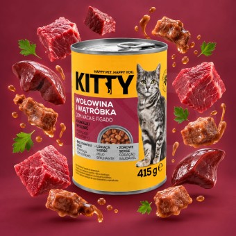KITTY� Adult Rund en Lever in Saus 415g