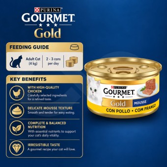 PURINAŽ Gourmet Gold Mousse met Kip 85g