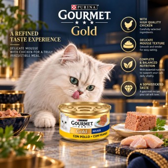 PURINAŽ Gourmet Gold Mousse met Kip 85g
