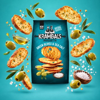 KRAMBALS� Bruscheta Green Olives & Sea Salt 70gr