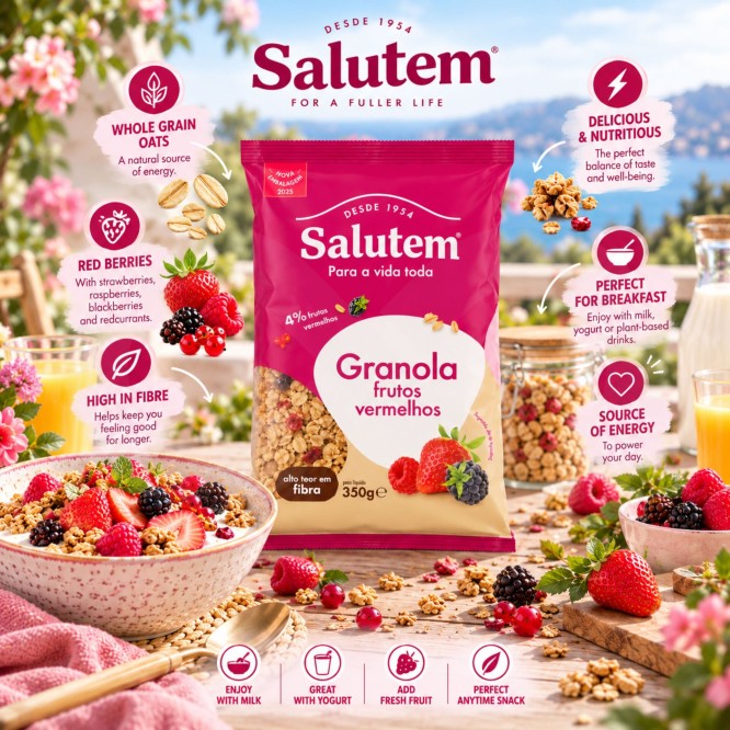 SALUTEM® Granola mit Roten Früchten 350g