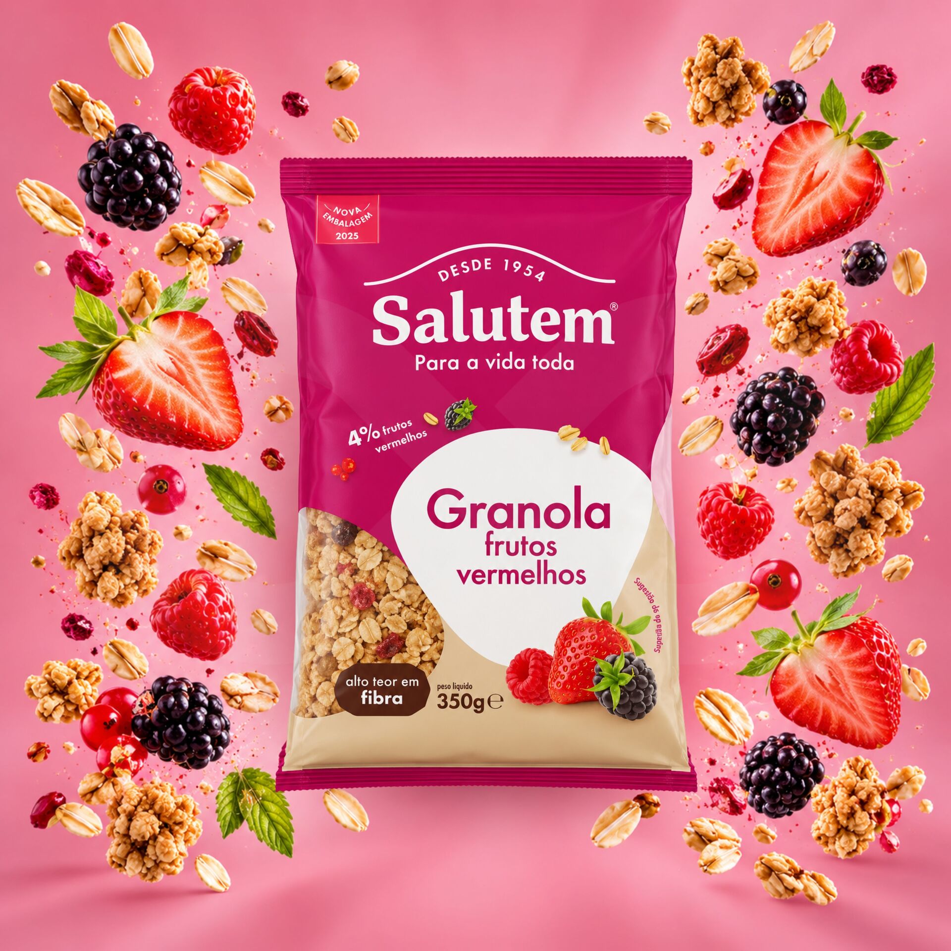 SALUTEM® Granola mit Roten Früchten 350g