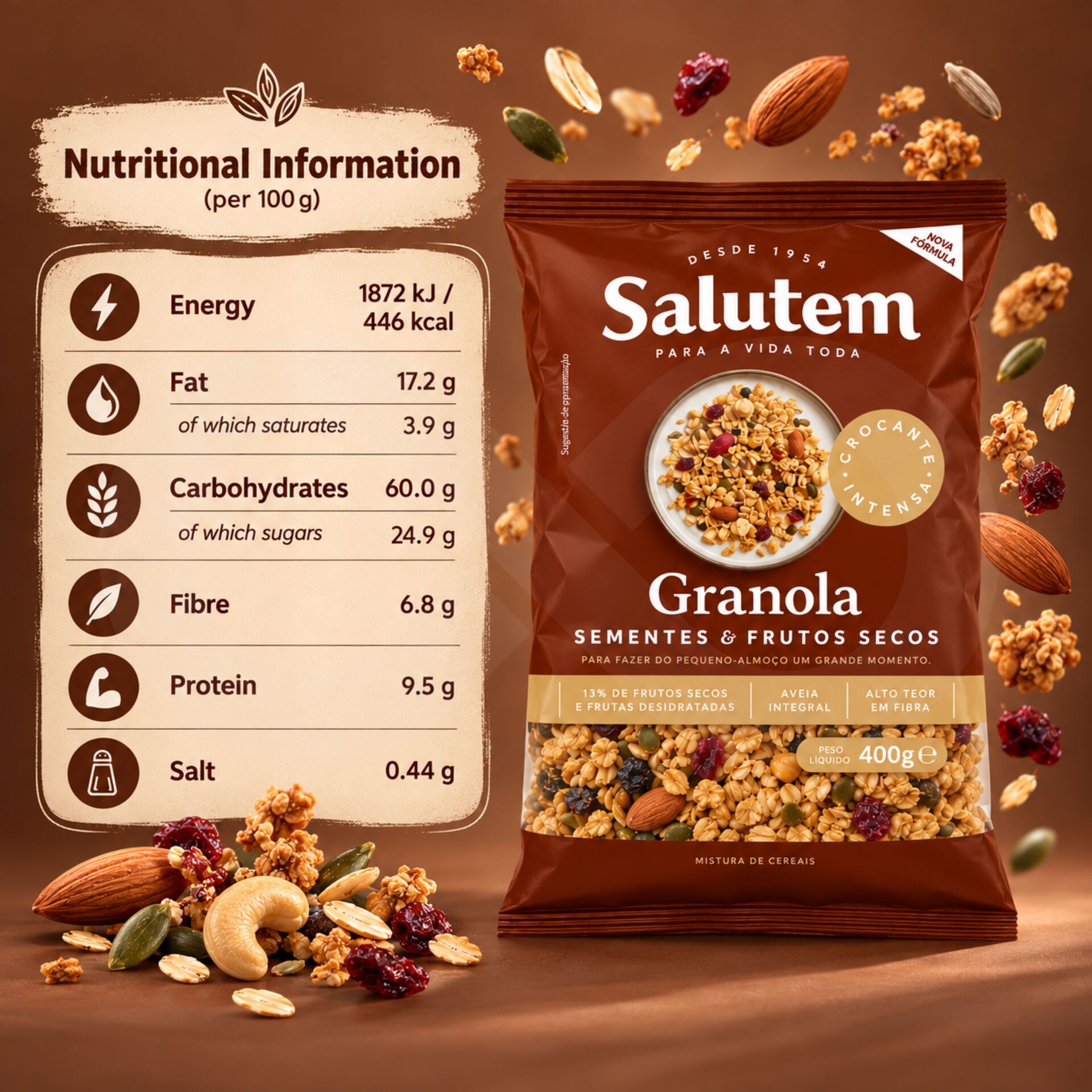 SALUTEM® Seeds and Nuts Granola 400g