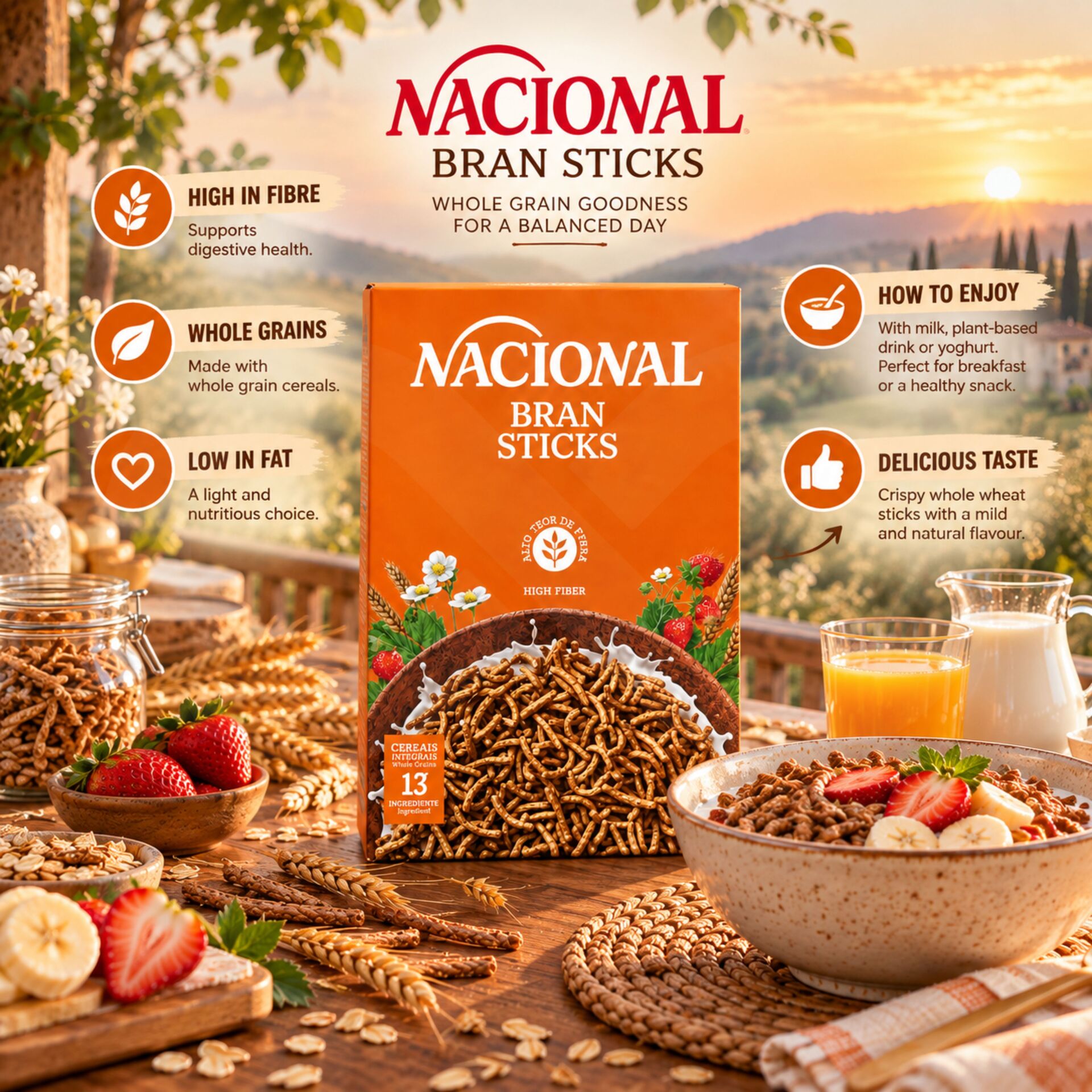 NACIONAL® Bran Sticks 500gr