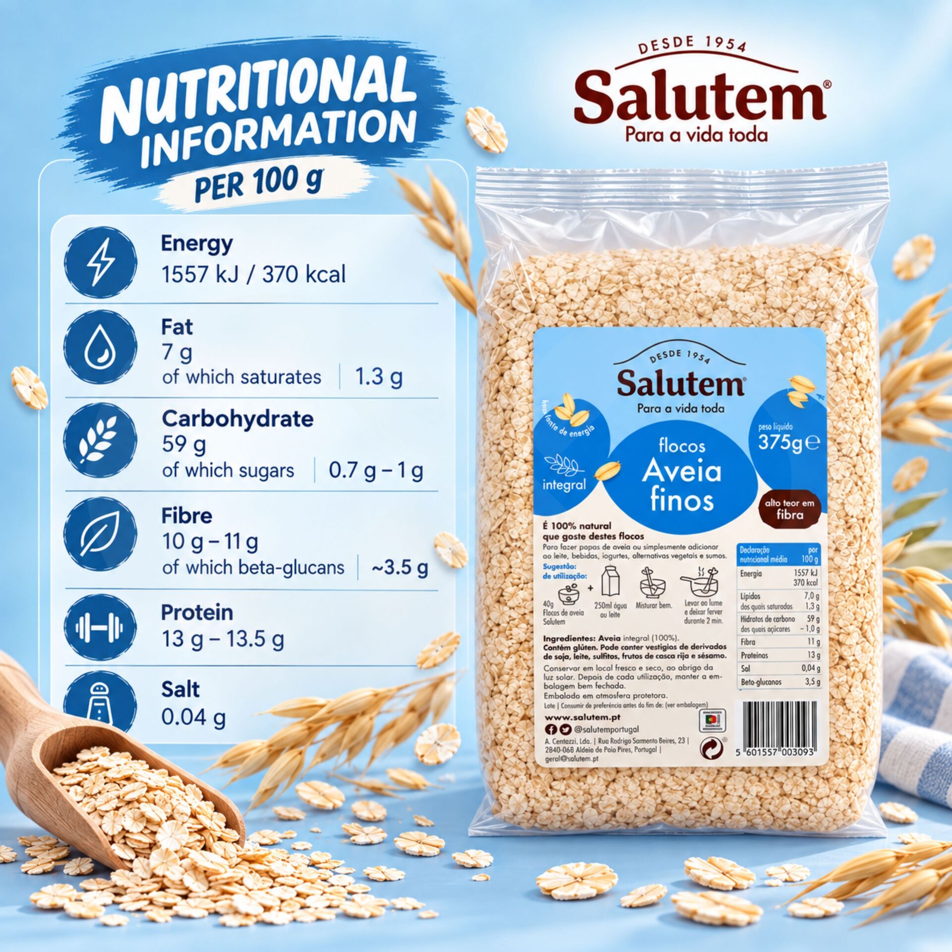 SALUTEM® Drobne Platki Owsiane 375g
