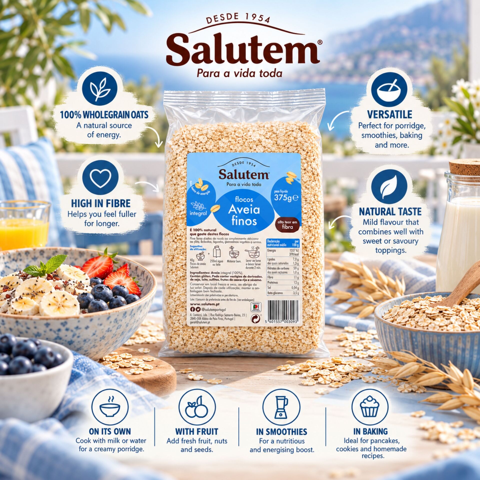 SALUTEM® Drobne Platki Owsiane 375g