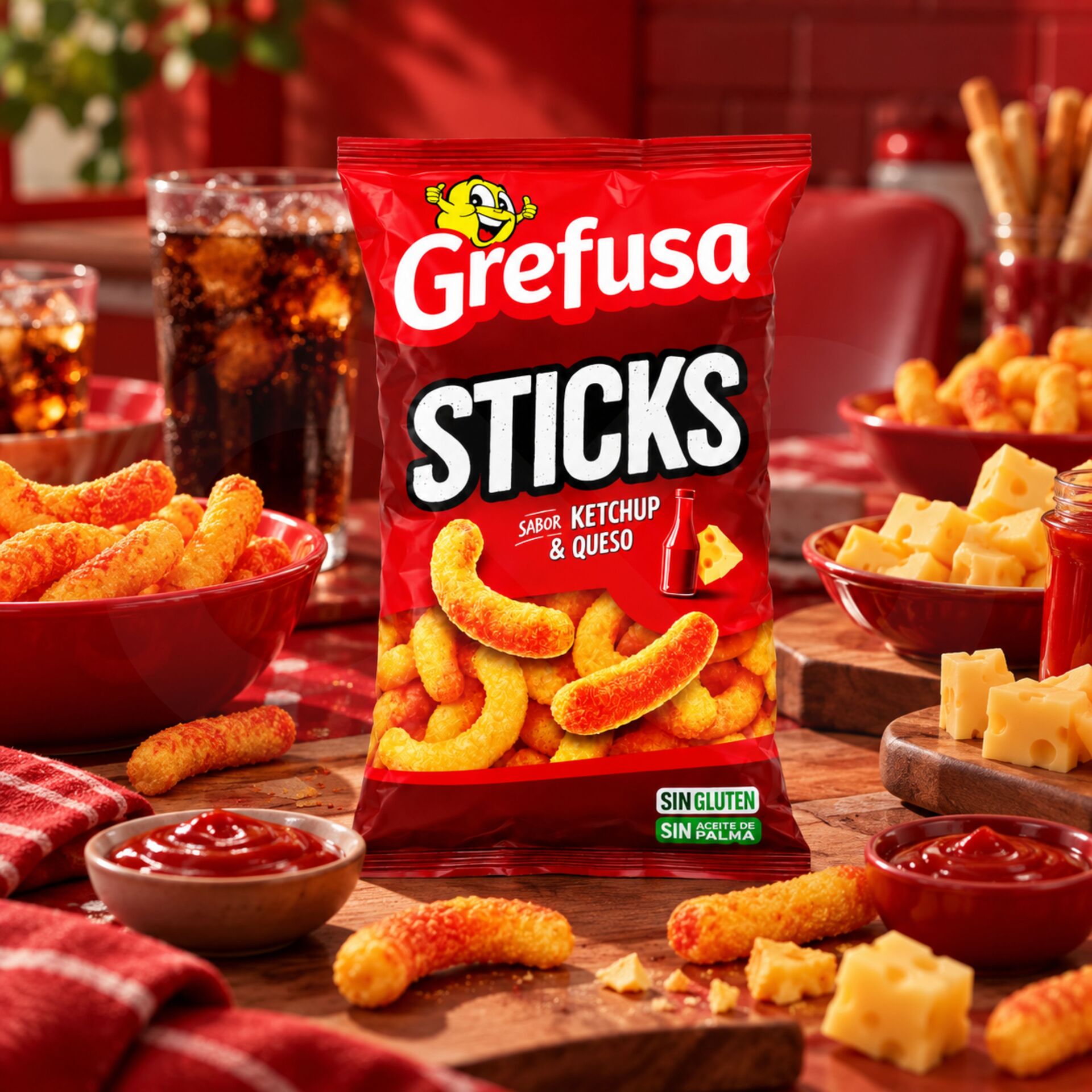 GREFUSA® Sticks Kétchup y Queso 125g
