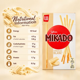 MIKADO® Chocolate Blanco 10 uni.