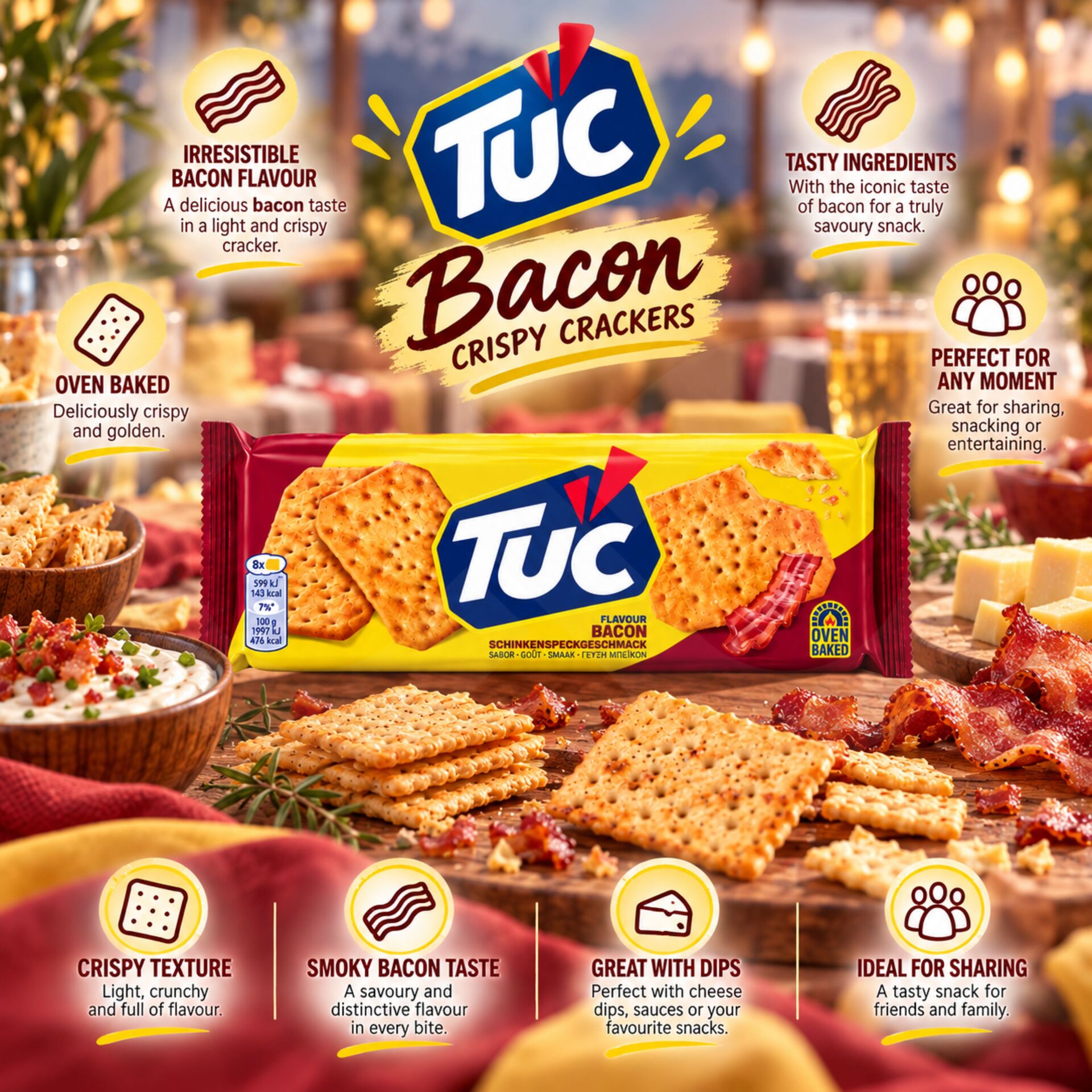TUC® Biscuits Saveur Bacon 100g