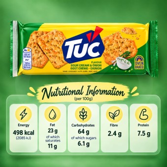 TUC® Cracker mit Sauerrahm- und Zwiebelgeschmack 100g