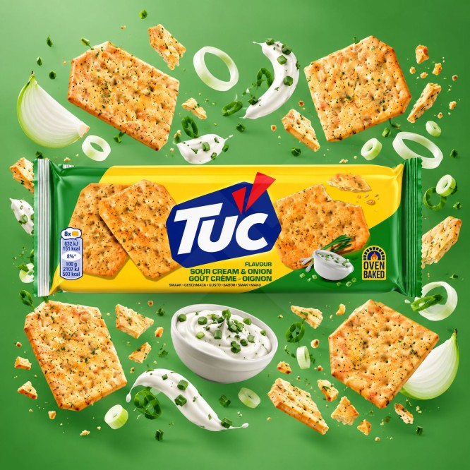 TUC® Cracker mit Sauerrahm- und Zwiebelgeschmack 100g