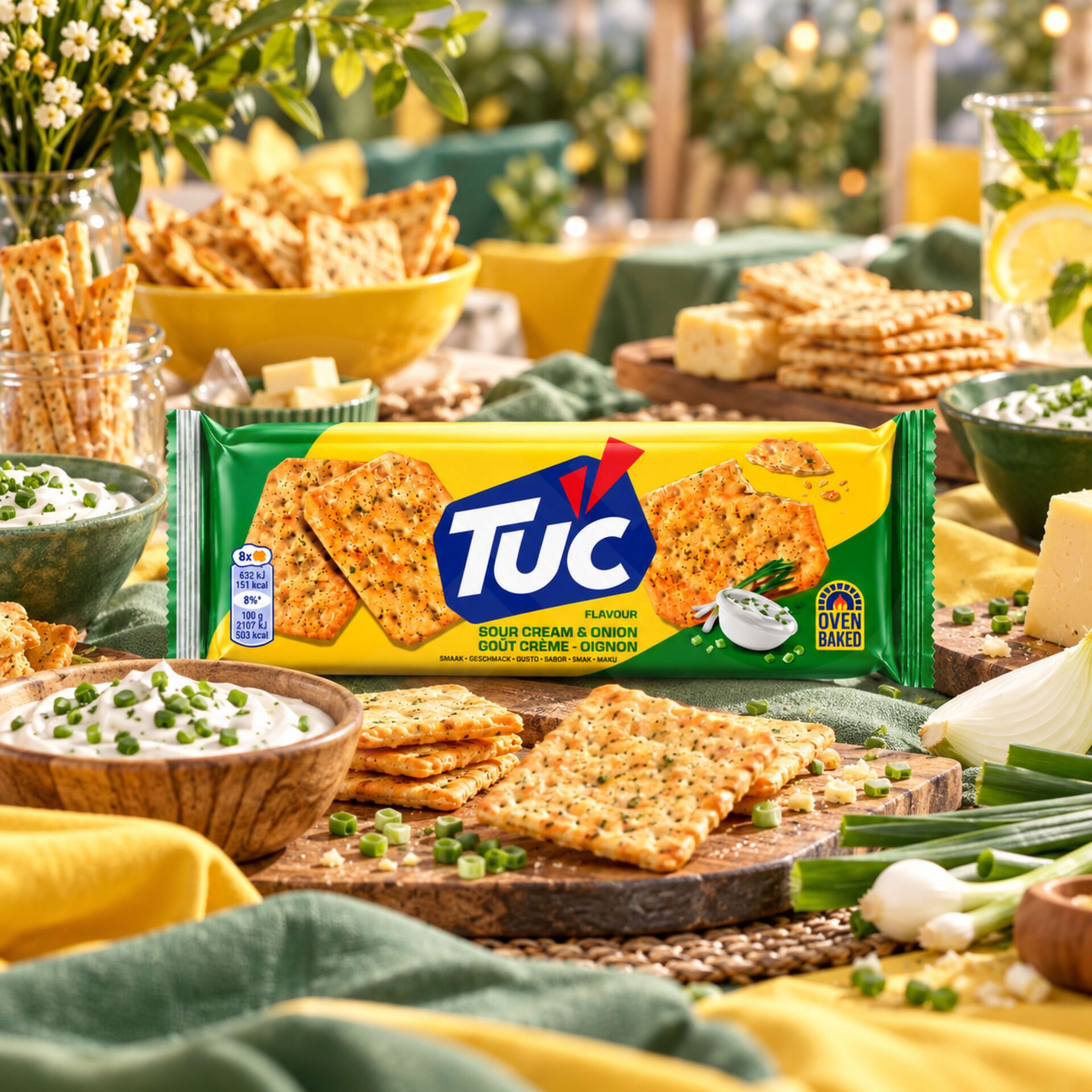 TUC® Cracker mit Sauerrahm- und Zwiebelgeschmack 100g