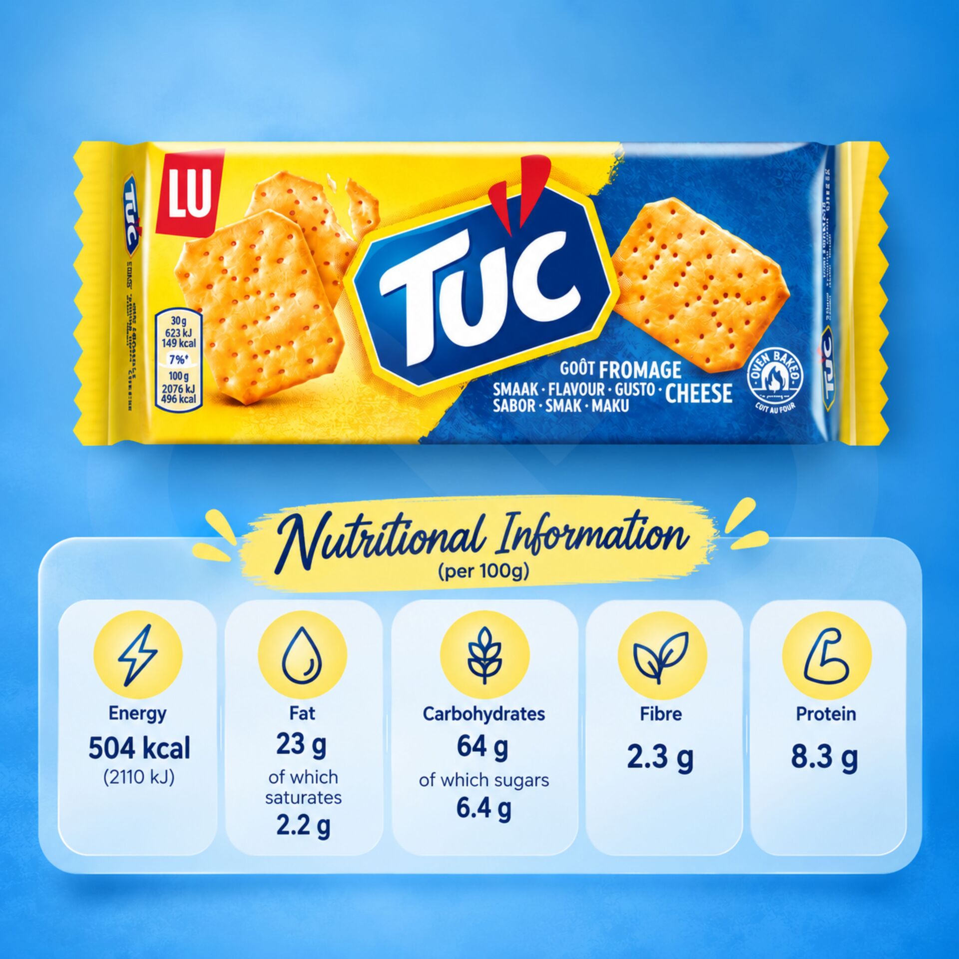 TUCŪ Cheese Flavour Crackers 100g