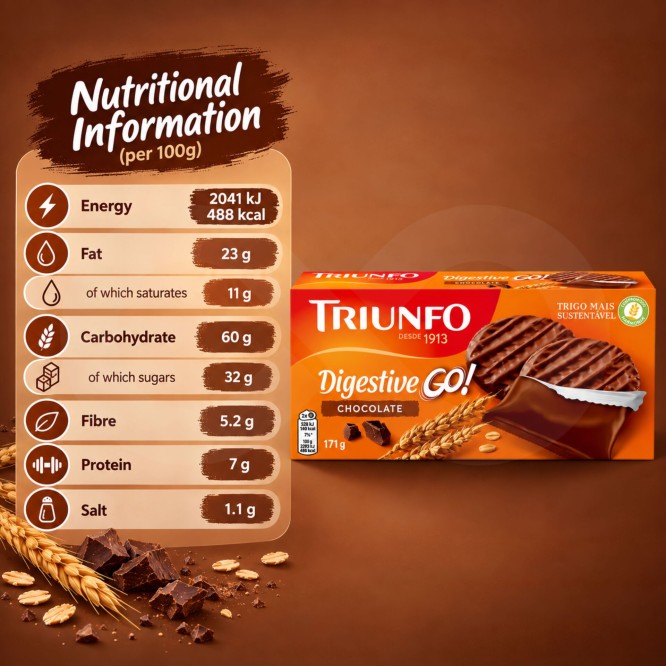 TRIUNFO® Digestive Go Schokolade 171gr