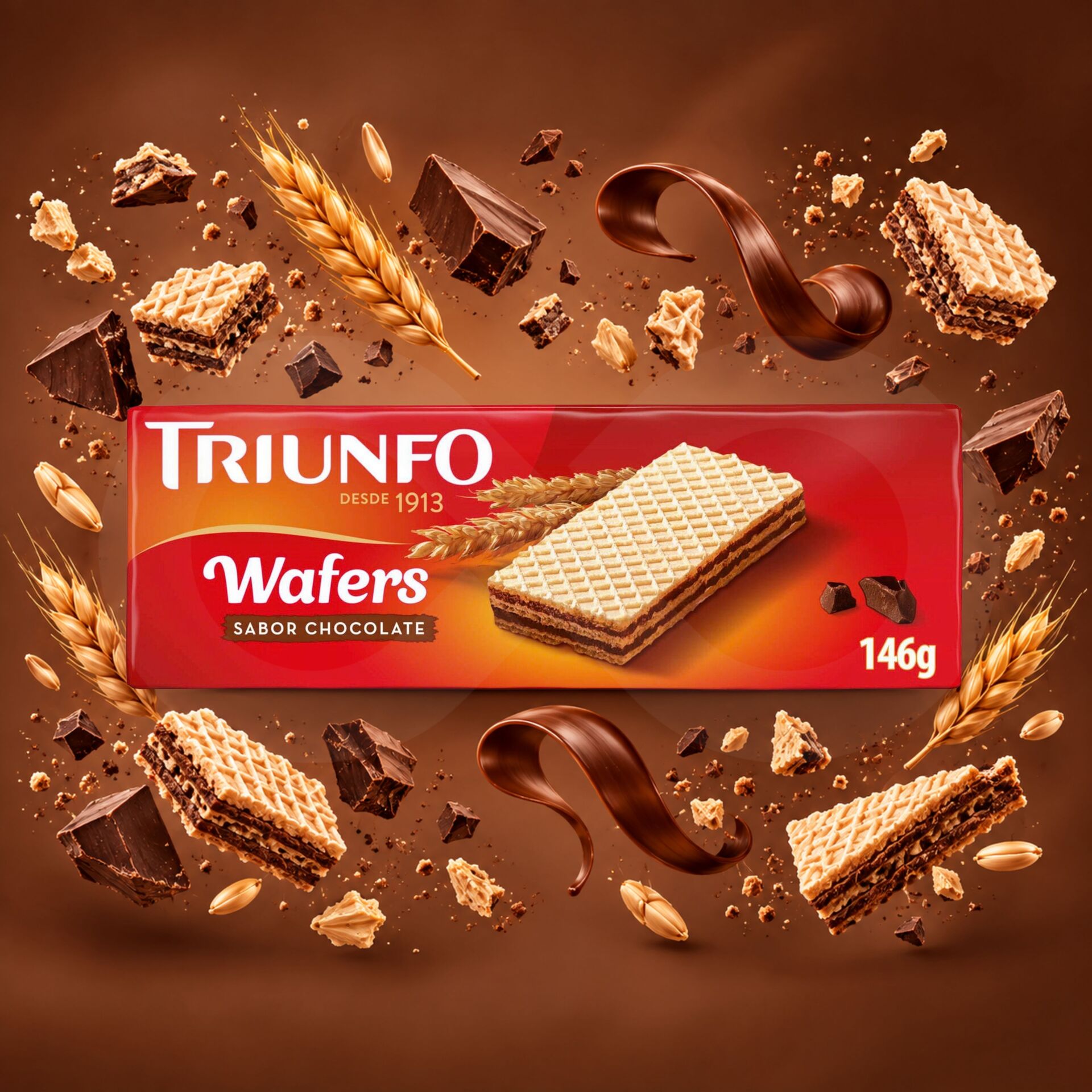 TRIUNFO® Wafers de Chocolate 146gr