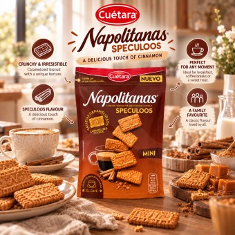 CUÉTARA® Napolitanas Speculoos Canela 150gr