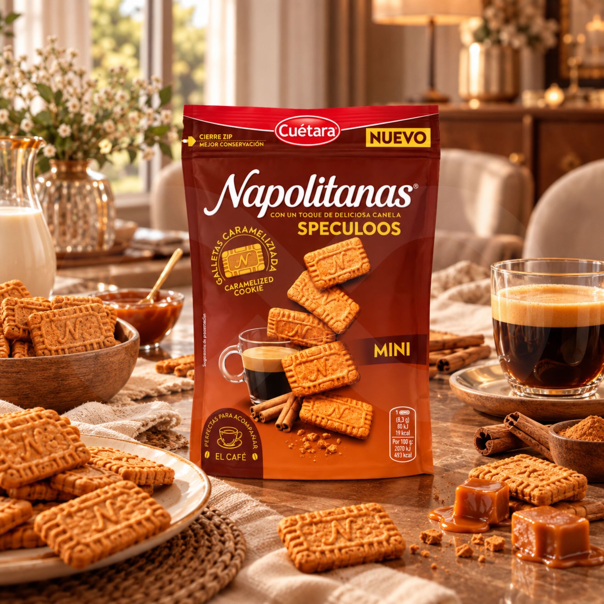 CUÉTARA® Napolitanas Speculoos Canela 150gr