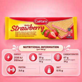 CUÉTARA® Wafer de Fresa 150gr