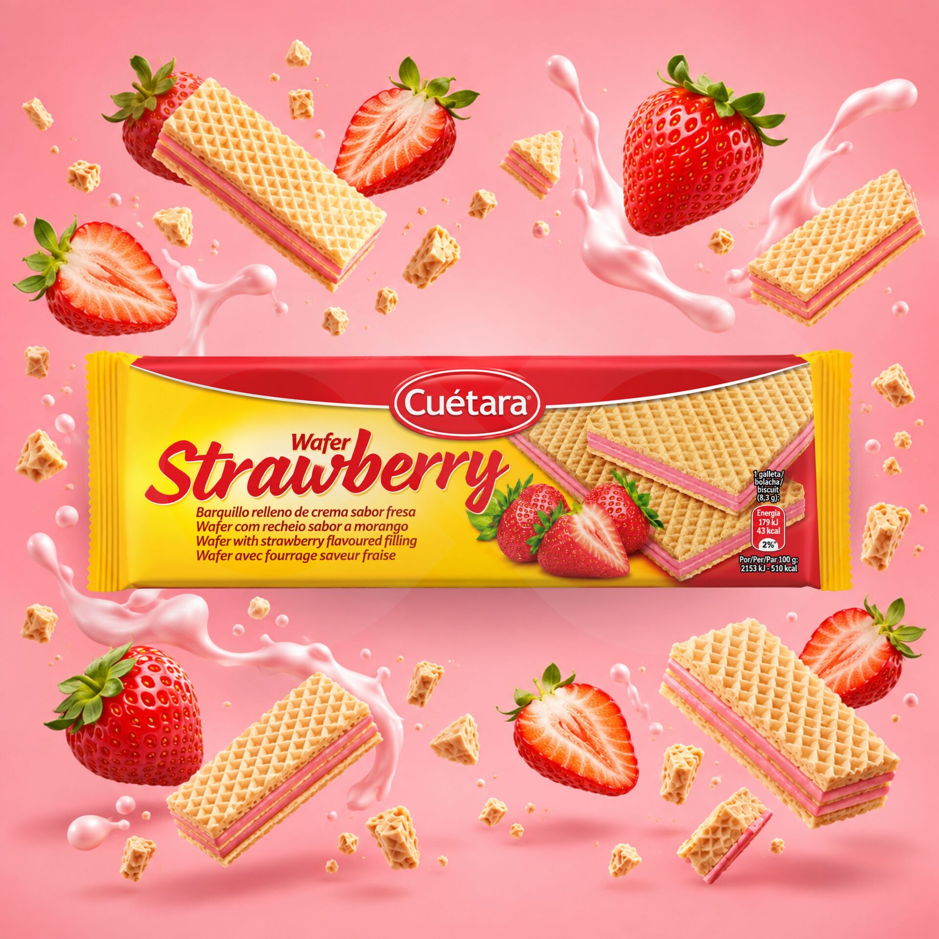 CUÉTARA® Wafer de Fresa 150gr