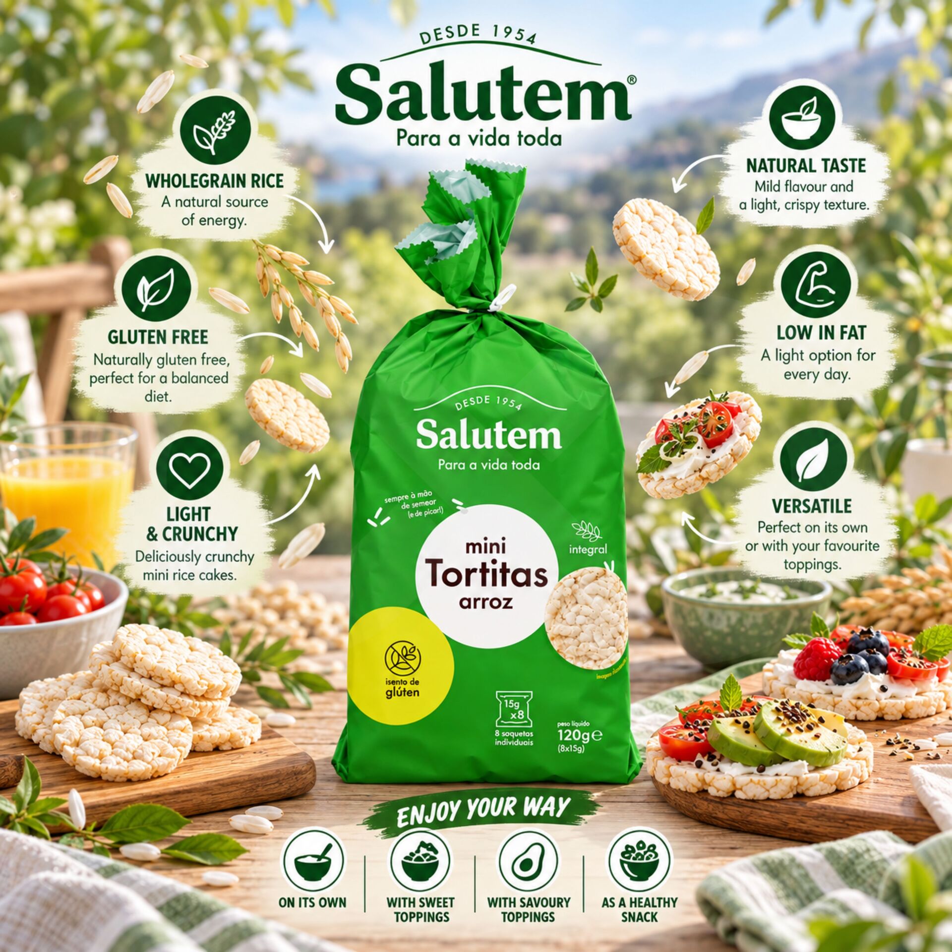SALUTEM® Mini-Reiswaffeln 120g