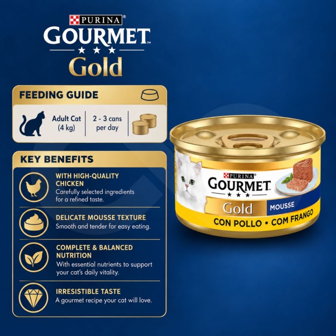 PURINA® Gourmet Gold Mousse de Frango 85g