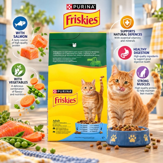 PURINA® Friskies Adult Katze Lachs 2kg