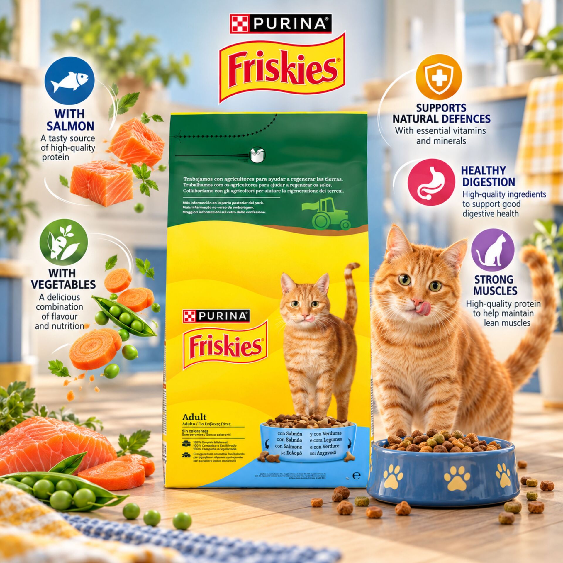 PURINA® Friskies Adult Katze Lachs 2kg