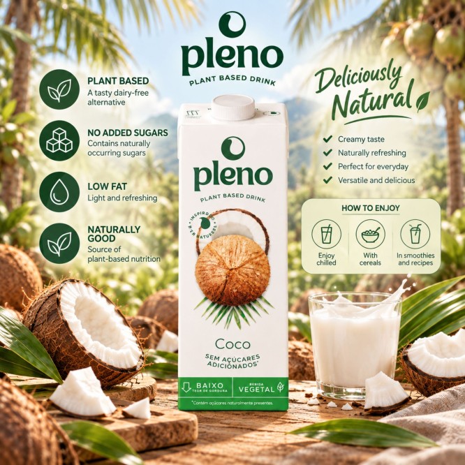 PLENO� Bebida Vegetal de Coco 1L