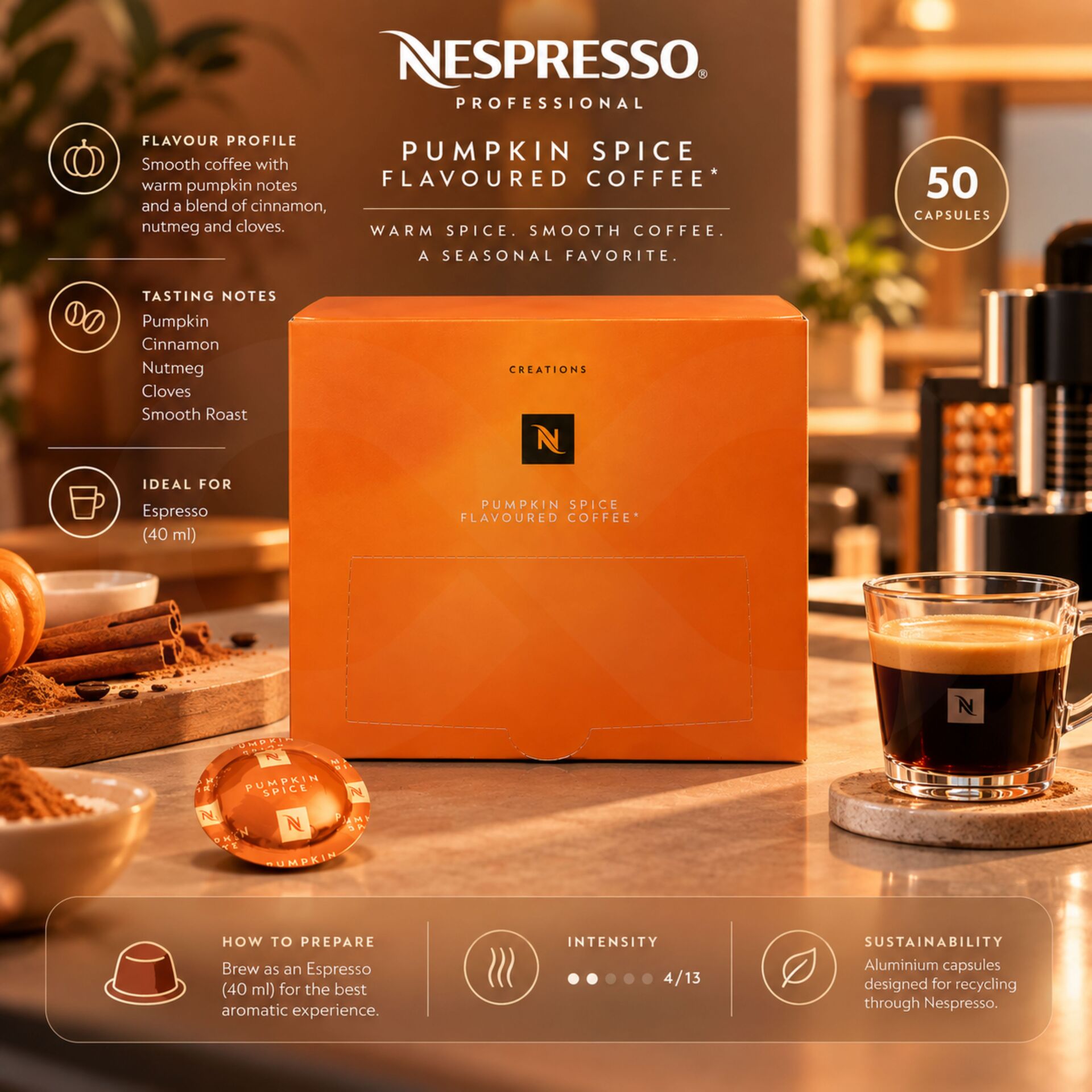 NESPRESSO Pro® Capsules Pro Pumpkin Spice 50 u.